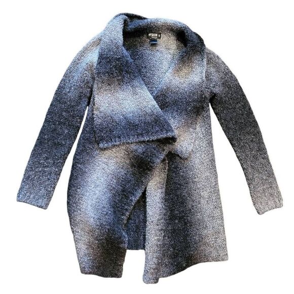 Vintage Ypsilon Cardigan Women's Small Grey Ombre Italian Wool Alpaca Boucle - Picture 1 of 5